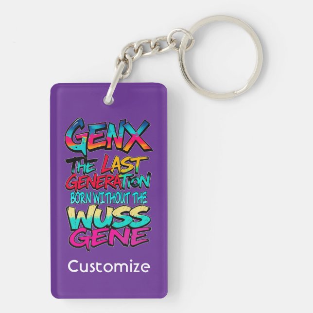Porte-clefs Humour Génération X (Dos)