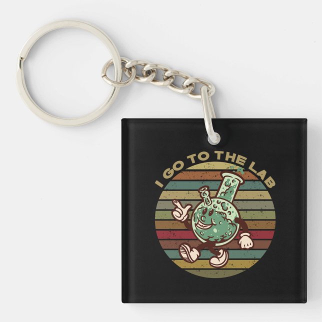 Porte-clefs Humour T-Shirt en chimie de laboratoire (Devant)