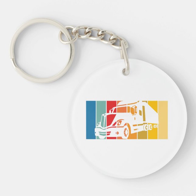 Porte-clefs Husband Papa Trucker Legend Funny Truck (Devant)