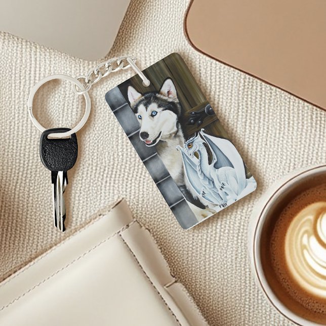 Porte-clefs Husky Chig White Dragon Adventure (Créateur téléchargé)