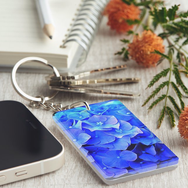 Porte-clefs Hydrangea Blues (Créateur téléchargé)