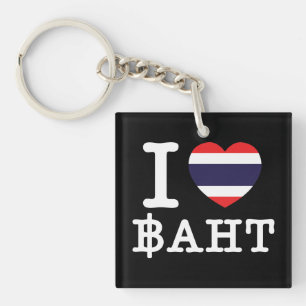 Porte-clefs I baht de coeur (amour)