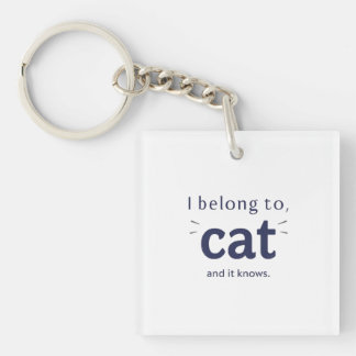 Porte-clefs I Belong to Cat