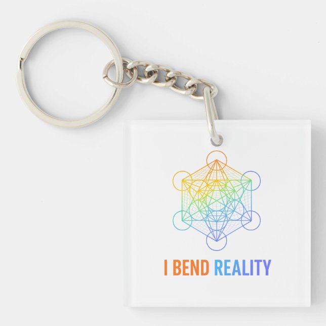 Porte-clefs I Bend Reality – Sacred Geometry Energy Design (Devant)