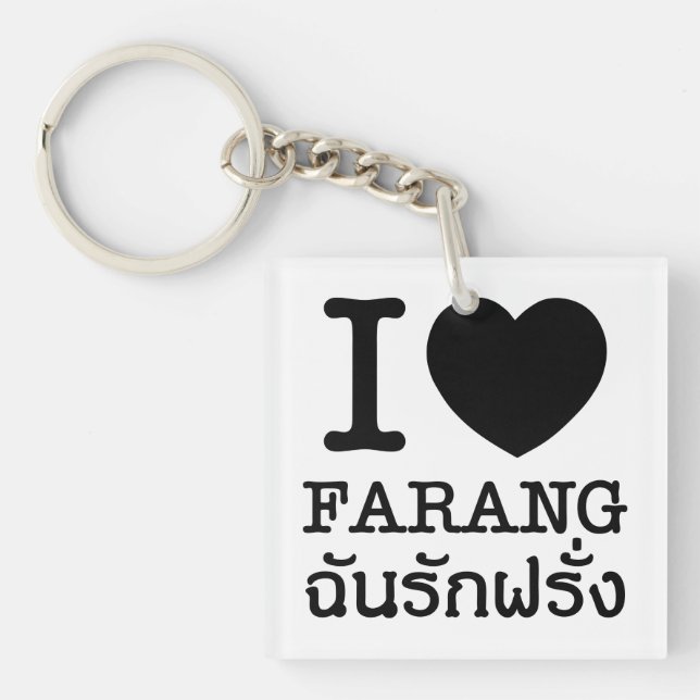 Porte-clefs I Black Heart (Amour) Farang (Devant)