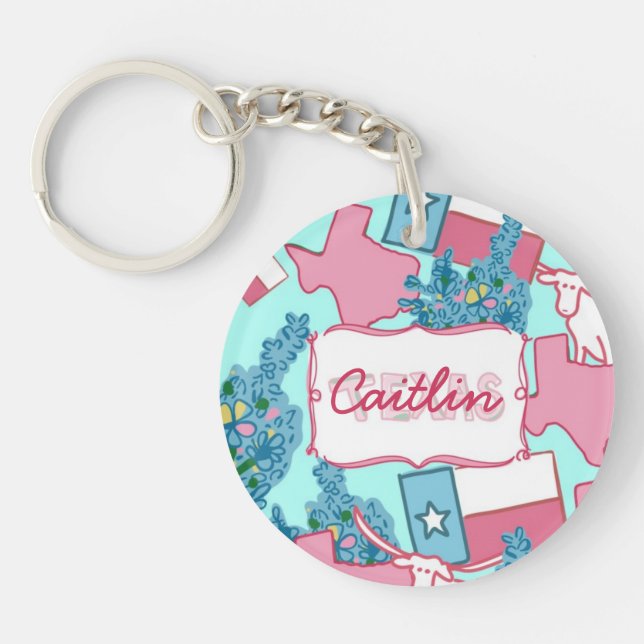 Porte-clefs I coeur le Texas (Devant)