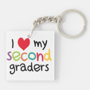 Porte-clefs I coeur mon deuxième amour de professeur de