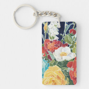 Porte-clefs I floral de minuit