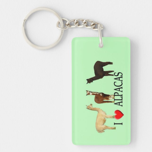 Porte-clefs I Heart Alpaca (Devant)