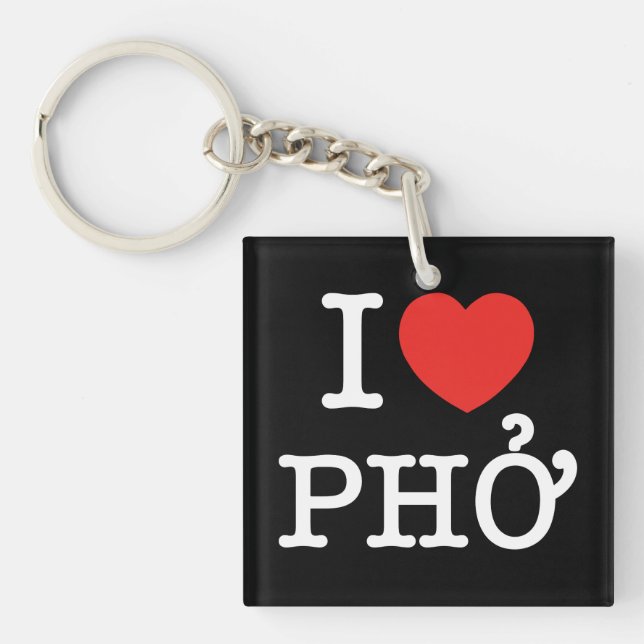 Porte-clefs I Heart (Amour) Pho (Devant)
