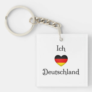 Porte-clefs "I heart Germany" German Pride World Traveller