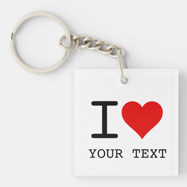 Porte-clefs I Heart Love Template (Devant)