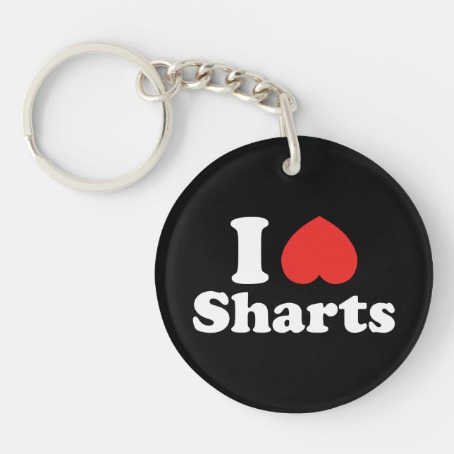 Porte-clefs I Heart Sharts (Devant)