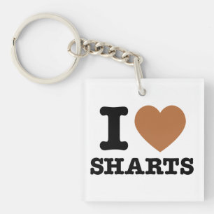 Porte-clefs I Heart Sharts Funny Icon Graphisme