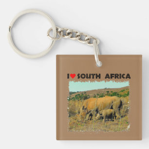 Porte-clefs I Heart South Africa Rhino amongst the reeds