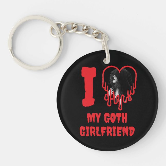 Porte-clefs I Loth My Goth Girlfriend Red Heart Photo (Devant)
