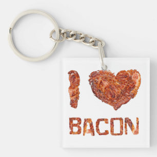 Porte-clefs I Love Bacon