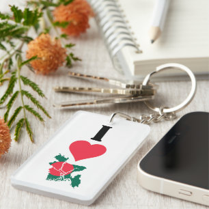 Porte-clefs I Love Bangladesh Vertical Heart Country Carte