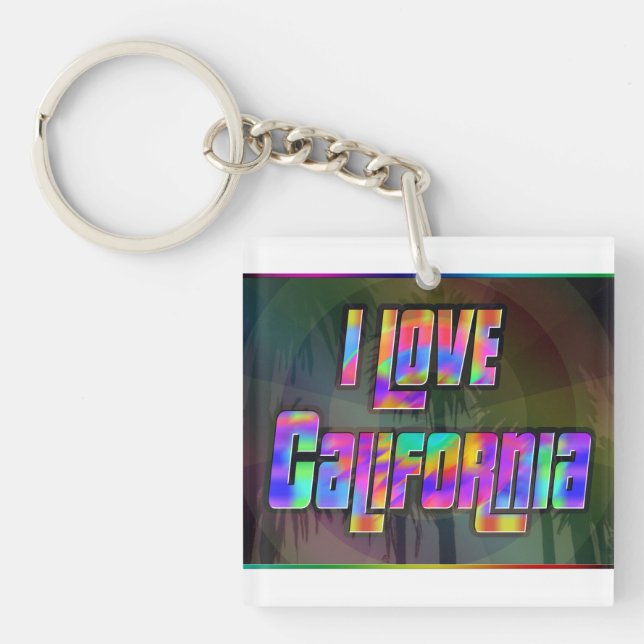 Porte-clefs I LOVE California Bright Future Porte - clé (Devant)