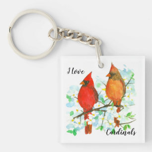 Porte-clefs I Love Cardinals North Carolina State Bird