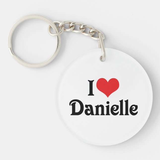 Porte-clefs I Love Danielle (Devant)