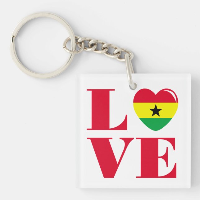 Porte-clefs I love Ghana (Devant)