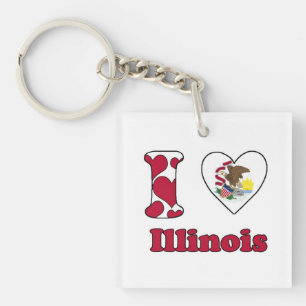 Porte-clefs I love Illinois