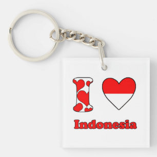 Porte-clefs I love Indonesia