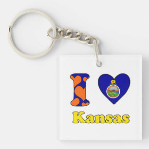 Porte-clefs I love Kansas