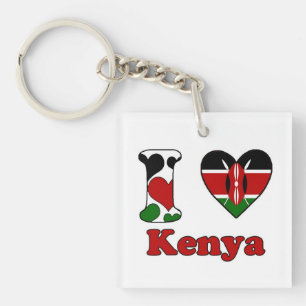Porte-clefs I love Kenya