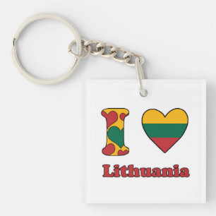 Porte-clefs I love Lithuania
