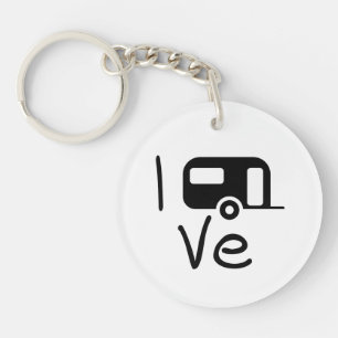 Porte-clefs i love my caravan. J'aime le camping. Vacances