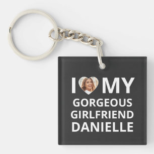 Porte-clefs I Love My Girlfriend Photo Heart Funny Boyfriend K