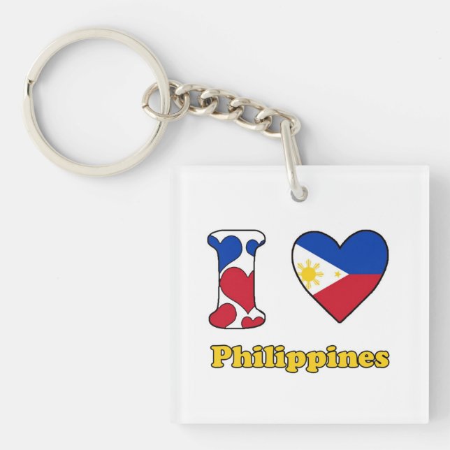 Porte-clefs I Love Philippines (Devant)