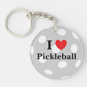 Porte-clefs I Love Pickleball Acrylique Porte - clé