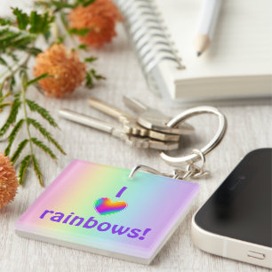 Porte-clefs I Love Rainbows Porte - clé