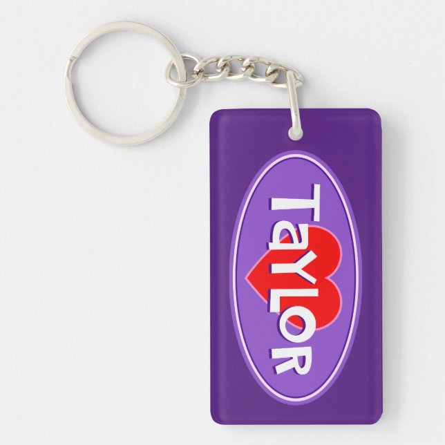 Porte-clefs I Love Taylor (Devant)