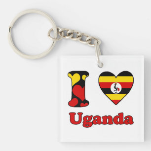Porte-clefs I love Uganda