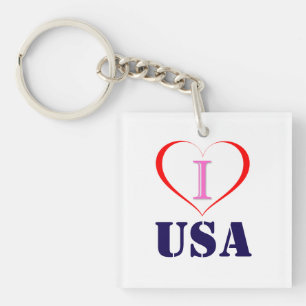 Porte-clefs I Love USA