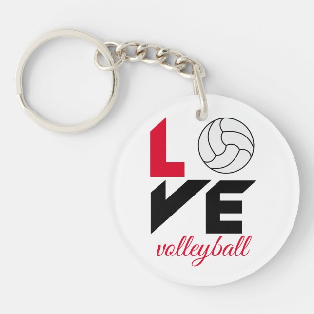 Porte-clefs I Love volleyball (Devant)