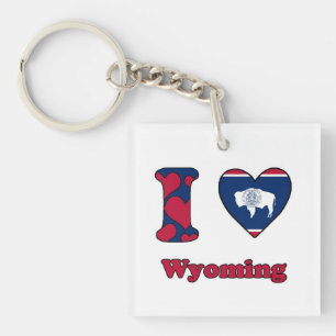 Porte-clefs I love Wyoming