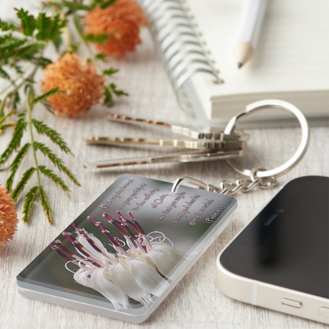 Porte-clefs I Pierre 4:13 Inspirationnel Floral (Devant droit)