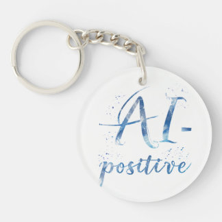 Porte-clefs IA-Positive Text Art