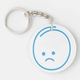 Porte-clefs Icône de Tristesse Minimaliste