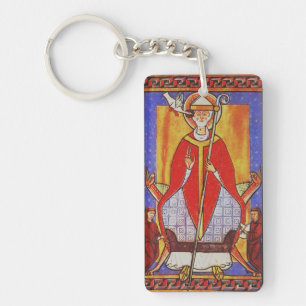 Porte-clefs Icône médiévale de Saint Grégoire le Grand
