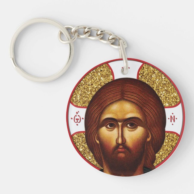 Porte-clefs Icône orthodoxe du Saint-Jésus-Christ (Devant)