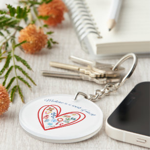 Porte-clefs Icônes de cœur médical et de soins de santé Modèle
