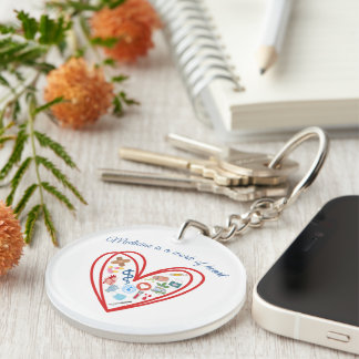 Porte-clefs Icônes de cœur médical et de soins de santé Modèle