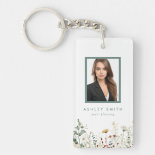 Porte-clefs ID employé du champ Fleur sauvage d'été