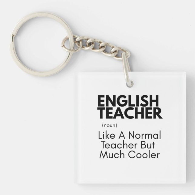 Porte-clefs Idée cadeau drôle pour professeur d'anglais  (Devant)